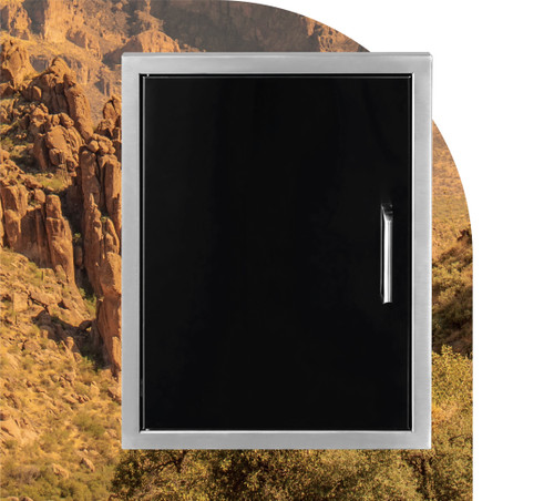 Wild Fire Ranch 304 Bss Vertical Single Black Door in 16" x 22"