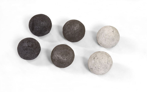 Grand Canyon 2” Hand Molded Ceramic Fiber Cannon Ball 12 PC Set - Dark Grey