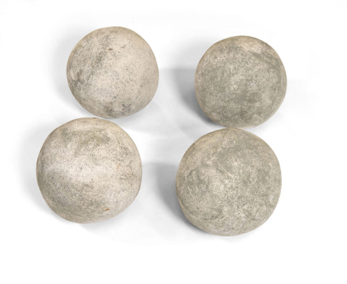 Grand Canyon 6” Hand Molded Ceramic Fiber Cannon Ball 4 PC Set - Silver