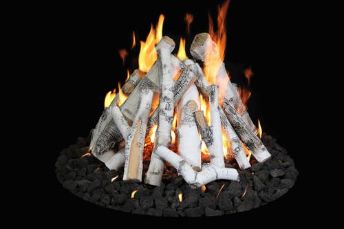 Grand Canyon 30" / 36" Aspen and Brich Outdoor Fire Pit Logs 16 PC Set