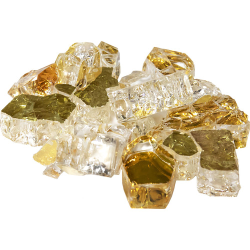 Grand Canyon 1/2" Amber Diamond Reflective Glass Priced Per Lb. - Amber