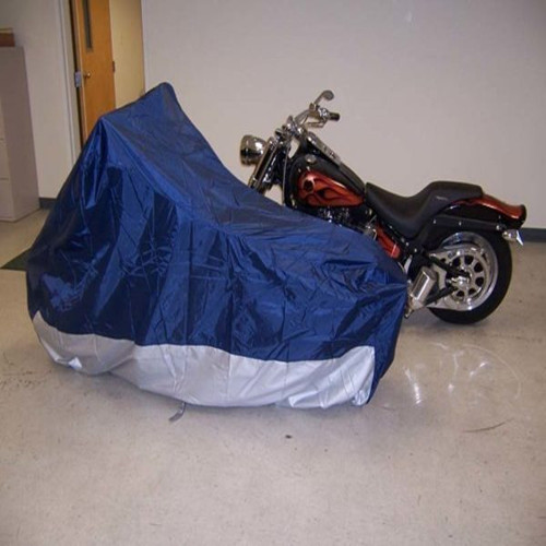 Rhino Shelter Medium Motorcycle UV Treated Polyester Cover Blue 38"x90"x58"