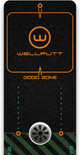 WellPutt - Golf Putting Training Mat - 10ft First, Black/Orange