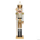 3 Ft. Large Classic Gold Wood Holiday Nutcracker with Scepter