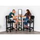 Bluewave Cambridge High Top Spectator Rich Mahogany Finish Chair in 30"
