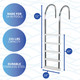 Bluewave Standard Stainless Steel In-Pool Ladder For 54" Deep Above Ground Pools