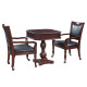 Bluewave Fortress Chess, Checkers & Backgammon Pedestal Game Table & Chairs Set - Mahogany