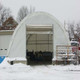 Rhino Shelter Commercial Round Truss Building Style PE Cover White 30'Wx40'Lx15