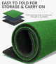 Spornia Golf ProStrike Chipping Hitting Practice Mat 5' x 5' With 4 PK Tee Claw Training Aid