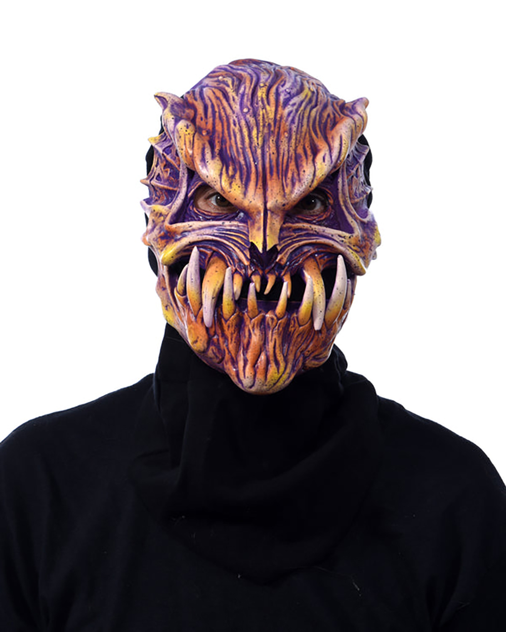 Smashing Jack Pumpkin Monster Latex Face Mask with Moving Mouth