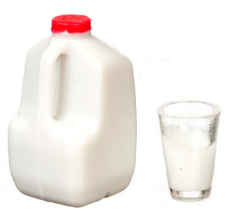 Gallon of Milk & Glass
