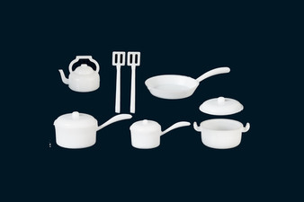 White Plastic Pot & Pan Set