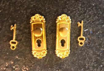 Brass Door Knobs with Keys