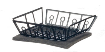 Miniature Black Metal Dish Rack with Mat