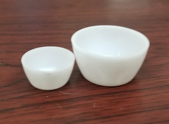 Pair of White Plastic Bowls B