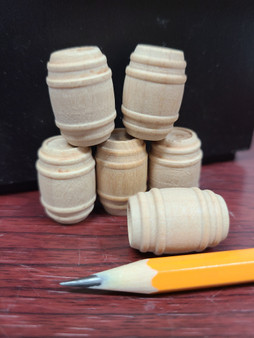 Miniature 1/24 Scale Barrels - Pkg of 6