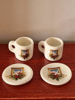 Miniature Christmas Mugs & Plates - Frame 