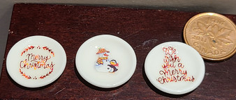 Miniature Porcelain Christmas Plate