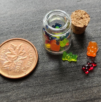 1/12 Scale Jar of Miniature Gummy Bear Candy