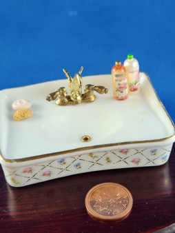1/12 Scale - Reutter Porzellan sink (great to add to any vanity)