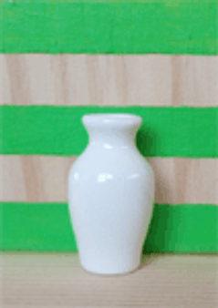 1/12 Scale White Porcelain Vase - 1 1/16" High  