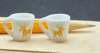 Miniature Christmas Mugs - Reindeer