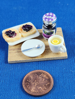 Miniature Grape Jelly on Toast (2) Breakfast