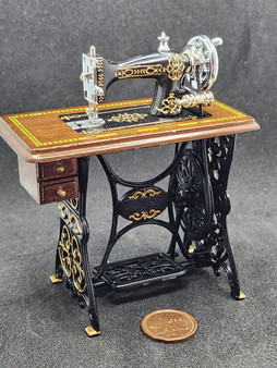 1/12 Scale Miniature Heidi Ott Sewing Machine - 2 Drawers