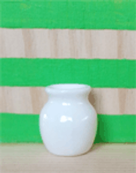 1/12 Scale White Porcelain Vase - 7/8" High