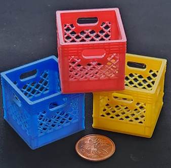1/12 Scale Plastic Milk Crate - Choice of 3 Colours