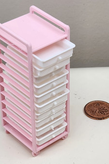 1/12 Scale Craft Cart with 10 Drawers