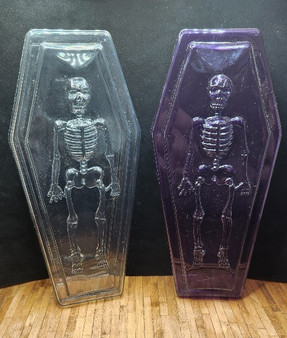 AB26-40 - 1/12 Scale Plastic Coffin - Specify if You Have a Colour Preference (Purple ofr Clear)