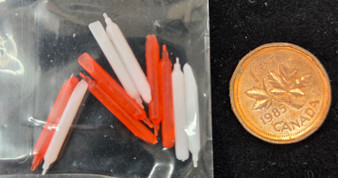 Set of 5 White & 5 Red Candlesticks - 1/12 Scale