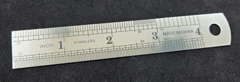 4" Stainless Steel Ruler