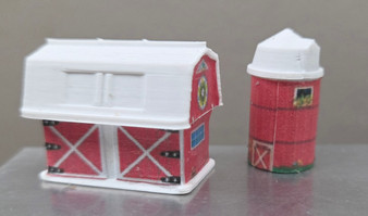 1/12 Scale Toy Barn with Silo