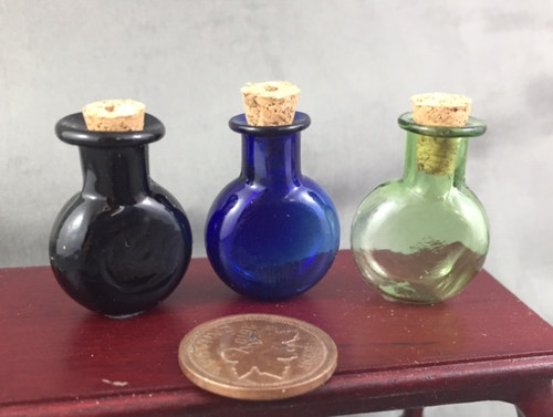 Coloured Bottle with Cork - Narrow