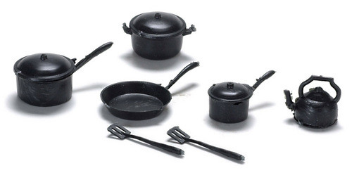 Black Plastic Pot & Pan Set