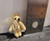 Tiny Miniature  Teddy Bear - Ivory Suede