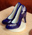 Miniature Shoes with Genuine Swarovski Crystal Decorations - Navy Blue