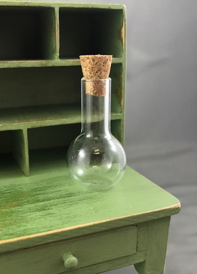 Clear Glass Jar with Cork - Round Bottom