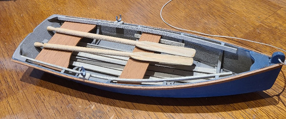 1/12 Scale Wooden Row Boat