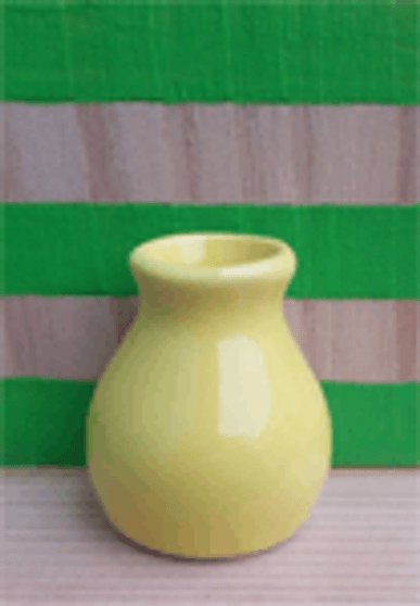 1/12 Scale Yellow Porcelain Vase 