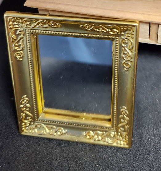 1/12 Scale Miniature Gold Framed Mirror