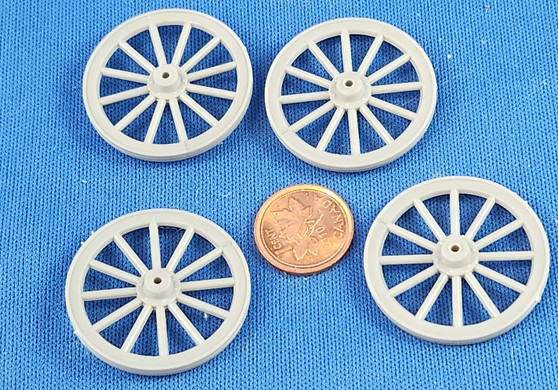 Set of 4 Plastic Wheels - 1 5/16" diameter