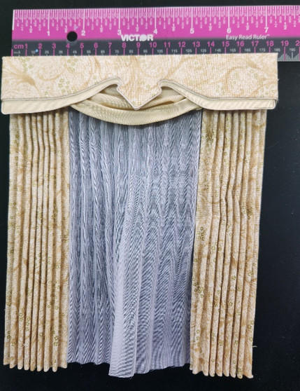 1/12 Scale Pair of Fabric Curtains - #17