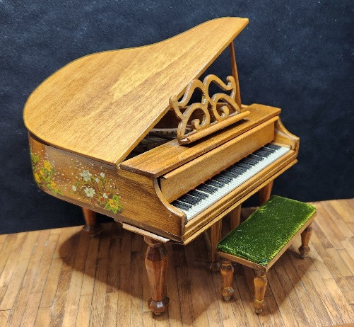 1/12 Scale Grand Piano by late Canadian Artisans Robert & Nellie Street