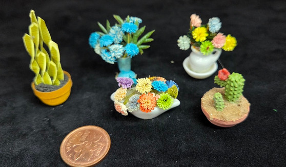 AB26-164- 1/12 Scale - Handcrafted Quilled Flowers & Plants - GROUP 2 - "PL" 