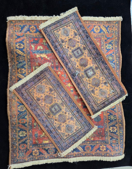 AB26-195 - 1/12 Scale - 3 Carpets - see sizes in description
