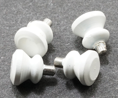 White Knobs - 1/12 Scale - Package of 6
