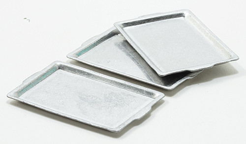 1/12 Scale Aluminum Cookie Baking Sheet - 3 per Pkg.